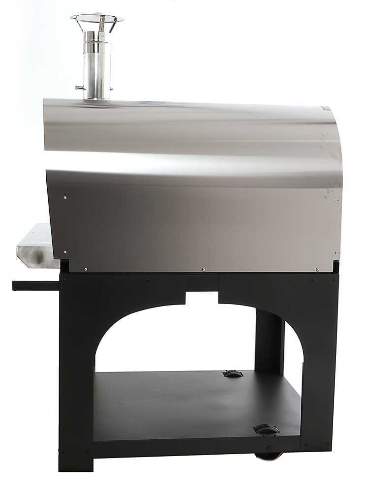 AgriEuro Cibus Inox 1000 - Edelstahl Holzbackofen für draußen - mit Backraum Ø 100 - Backfähigkeit: 6 Pizzen – Bild 3