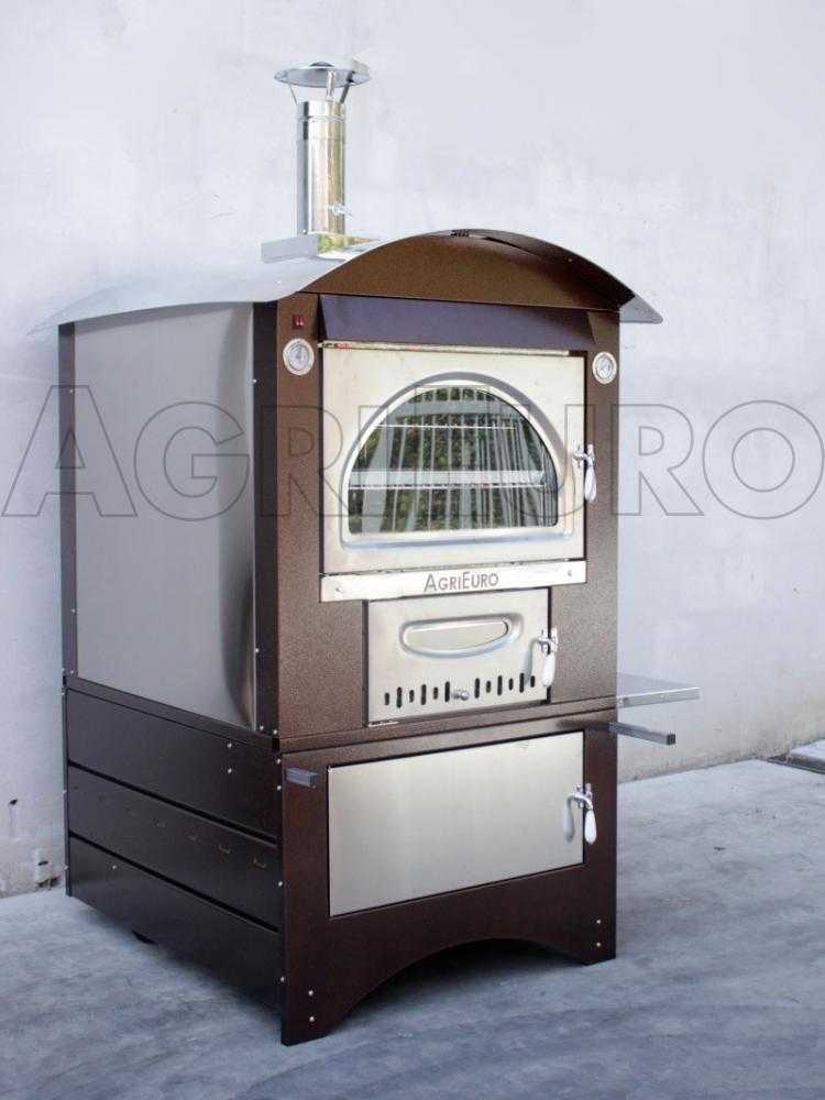 AgriEuro Maximus 100 Deluxe EXT - Edelstahl Holzbackofen für draußen - kupferfarben