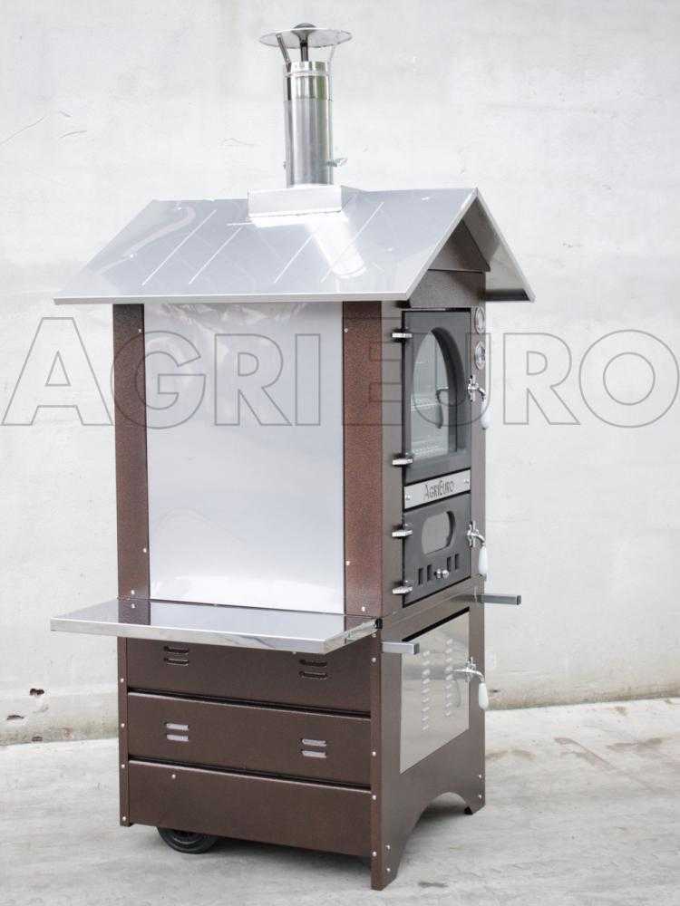 AgriEuro Medius 60 Deluxe EXT - Holzbackofen - aus Edelstahl - kupferfarben – Bild 4