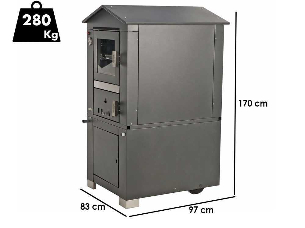 AgriEuro Premium Line Domizio 80 - Holzbackofen - 45x80 cm