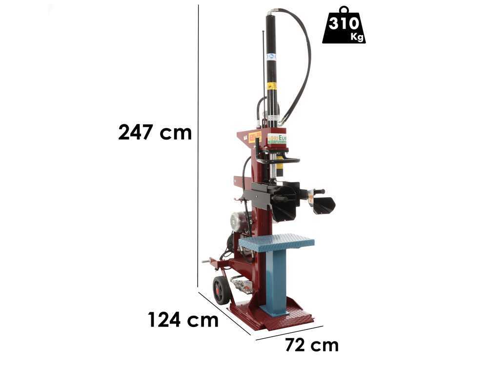 AgriEuro SIE LUX - Stehender Holzspalter für Traktor - 10 Tonnen - Hub 1000 mm