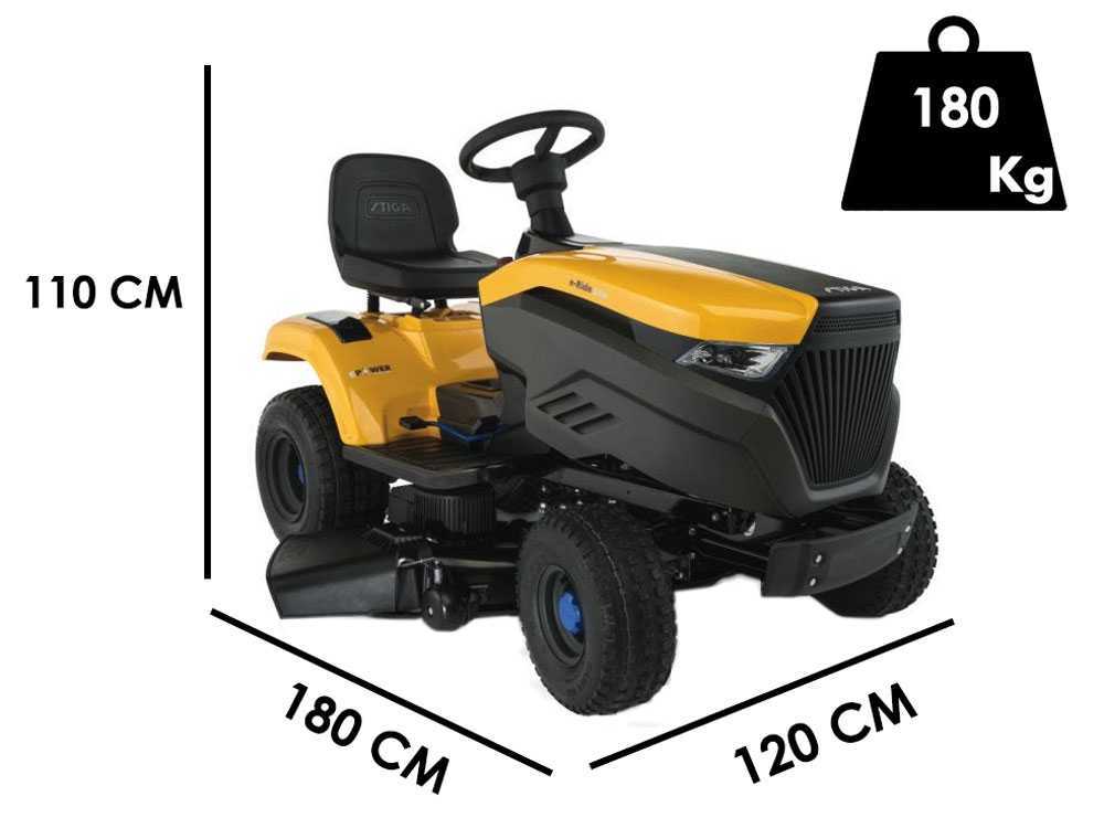 Akku-Rasentraktor Stiga e-Ride S300 - 48V/30Ah Akku-Elektromotor - Mulchschnitt