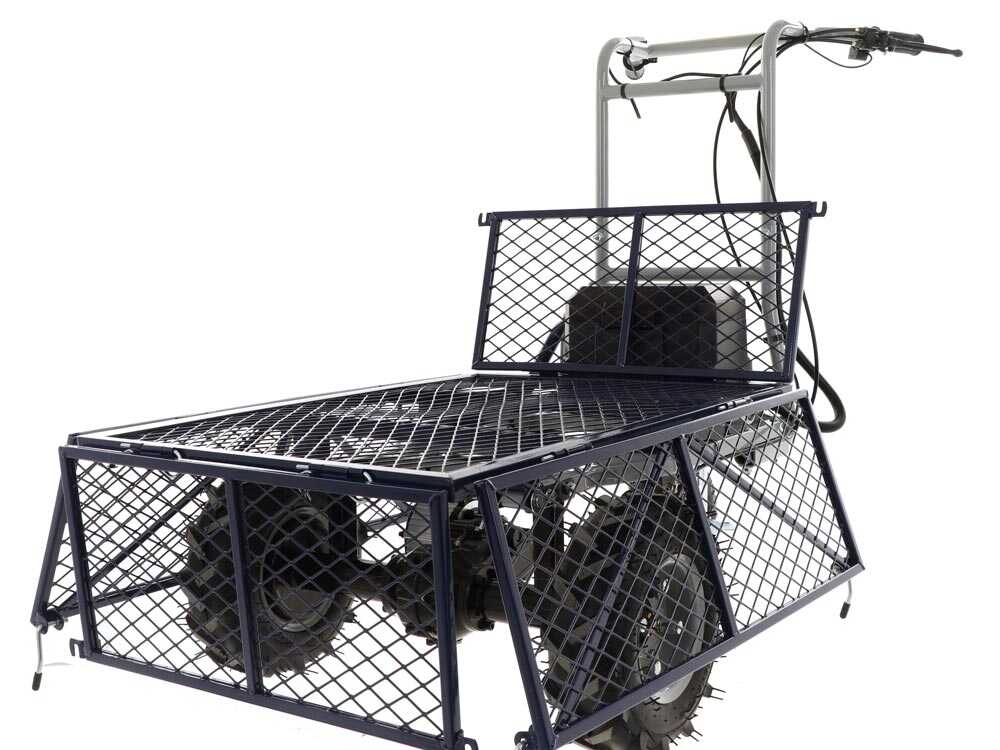 Akku Schubkarre auf Räder BullMach Helios 230 O mit 2 Akkus 48V 2Ah – Bild 3