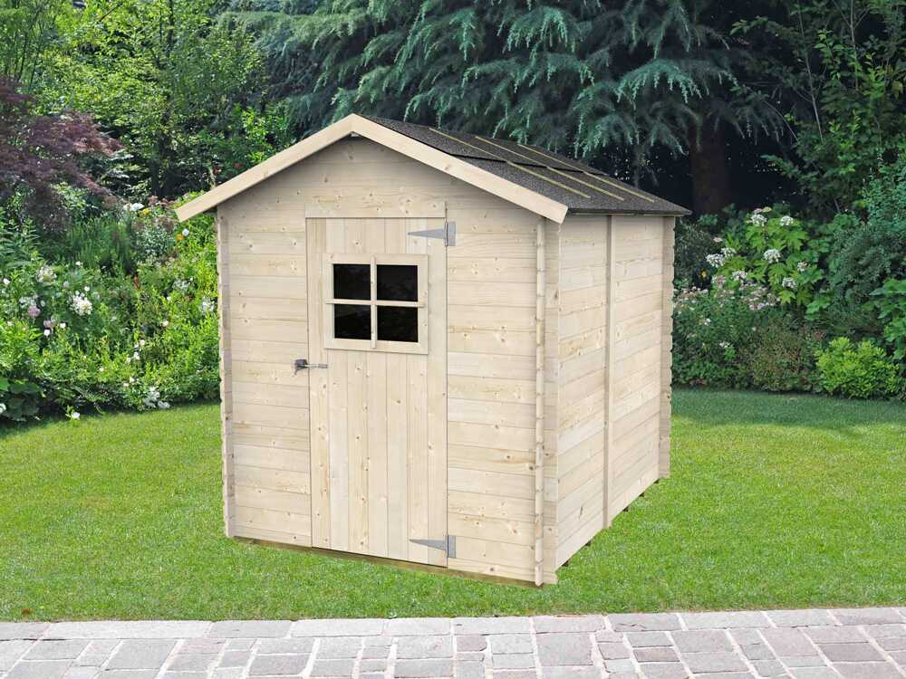 Alce Gaeta 178x218 – Gerätehaus aus Holz – Mit Frontfenster – Gaeta 178x218x205 cm