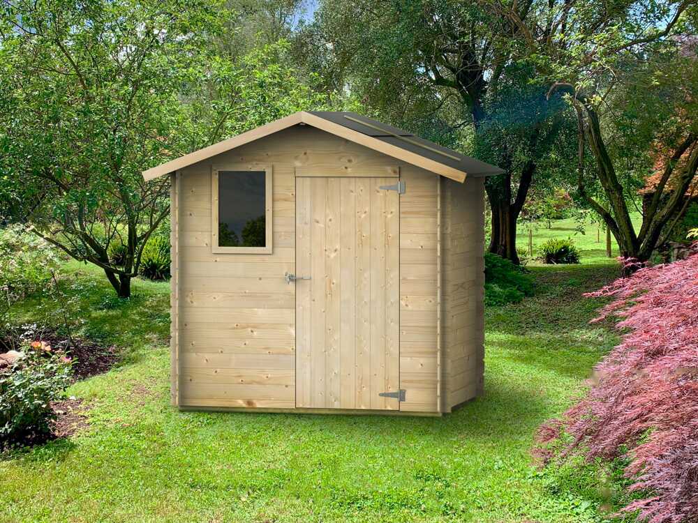 Alce Livia 198x130 – Gerätehaus aus Holz – Mit Frontfenster – 198x130x205 cm