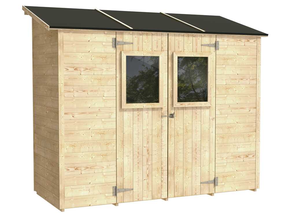 Alce Vaniglia 245x102 – Gerätehaus aus Holz – Mit Frontfenster – 245x102x222 cm – Bild 4