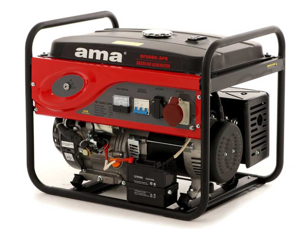 AMA QF5000 3PH – Stromgenerator mit elektrischem Anlasser und AVR 5,5 kW - 400V– Dauerleistung 5 kW dreiphasig – Bild 4