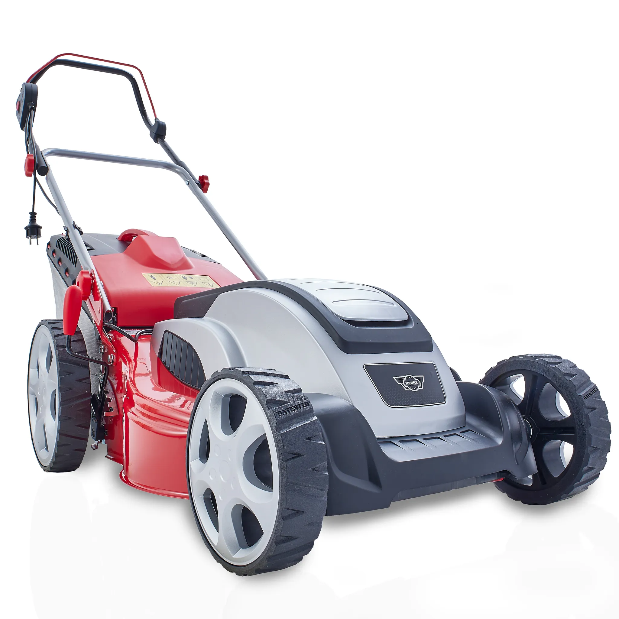 HECHT Rasenmäher Elektro 1845 | 46 cm Schnittbreite | 1800 W | Mulchkit | 60 L Fangkorb | zentrale 7-fach Schnitthöhenverstellung