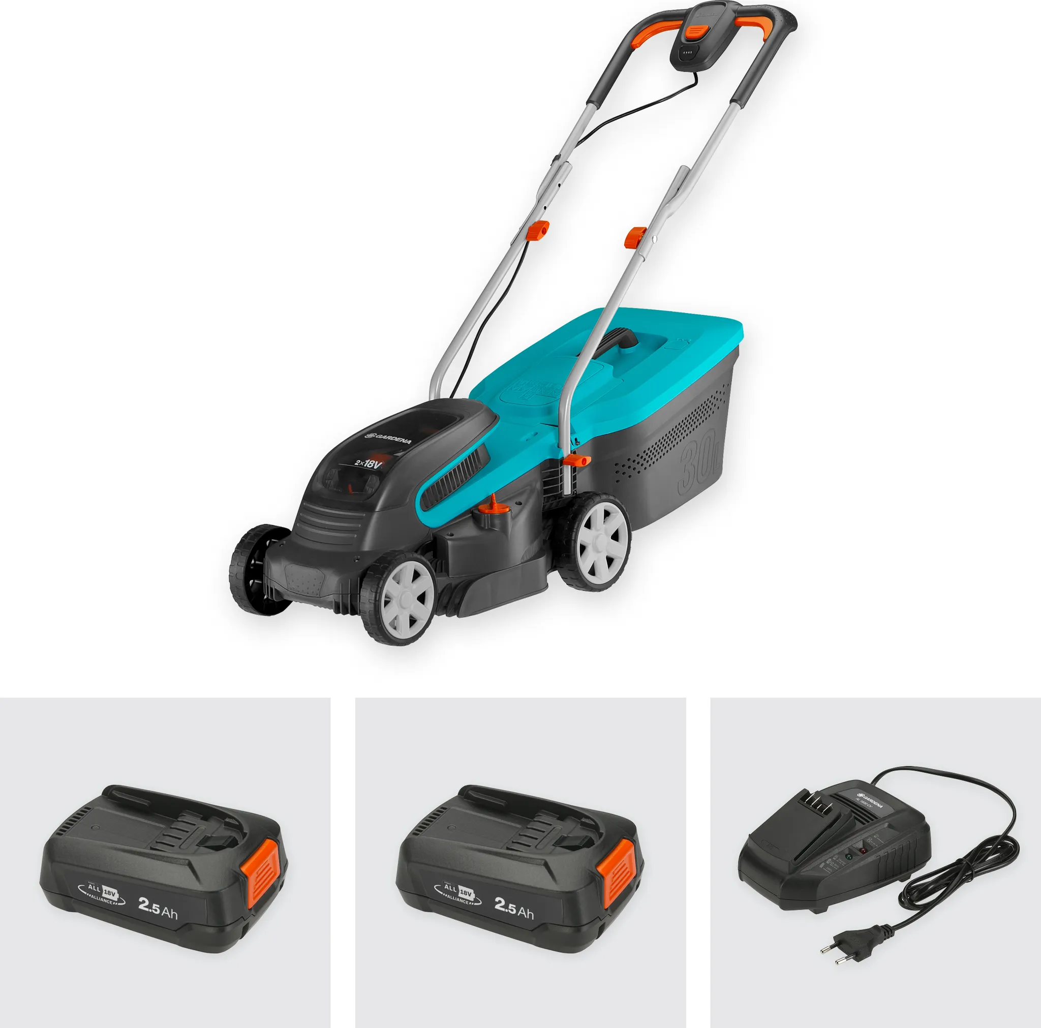 GARDENA Akku-Rasenmäher PowerMax 32/36V P4A Ready-To-Use Set 14621-20 – Bild 9