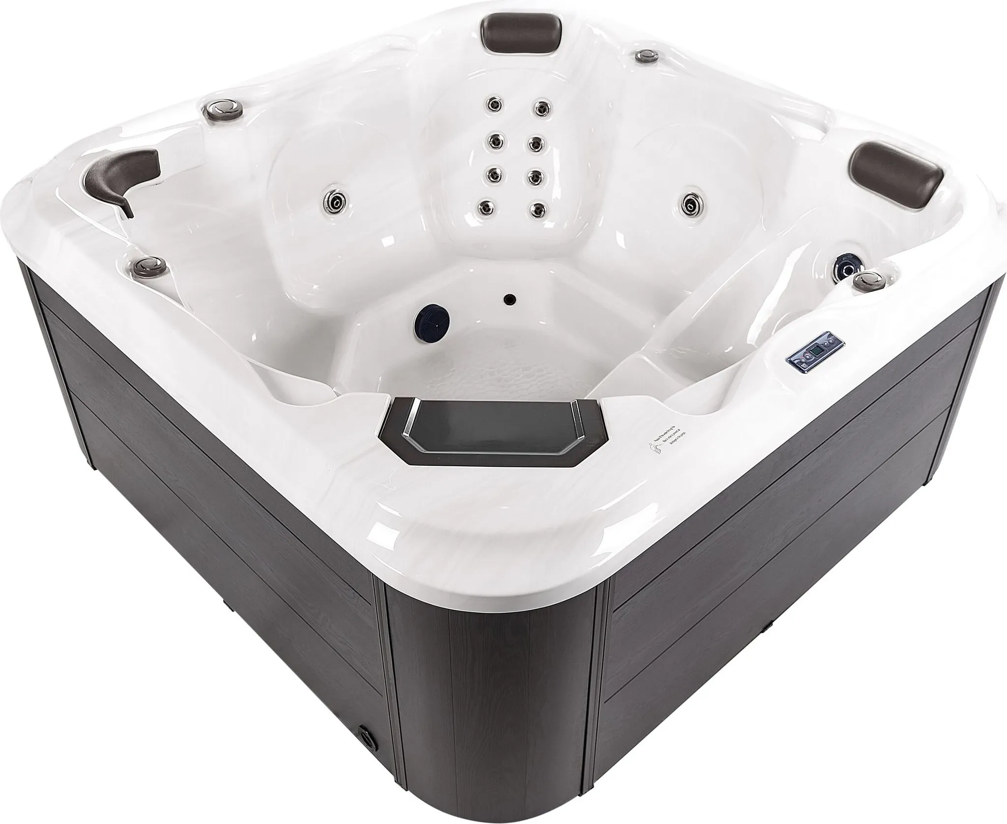 BELIANI Outdoor Spa Weiß 28 Jetstream Düsen aus Sanitäracryl Jacuzzi Freistehend Groß Quadratisch 210 x 210 cm Modernes Design – Bild 9