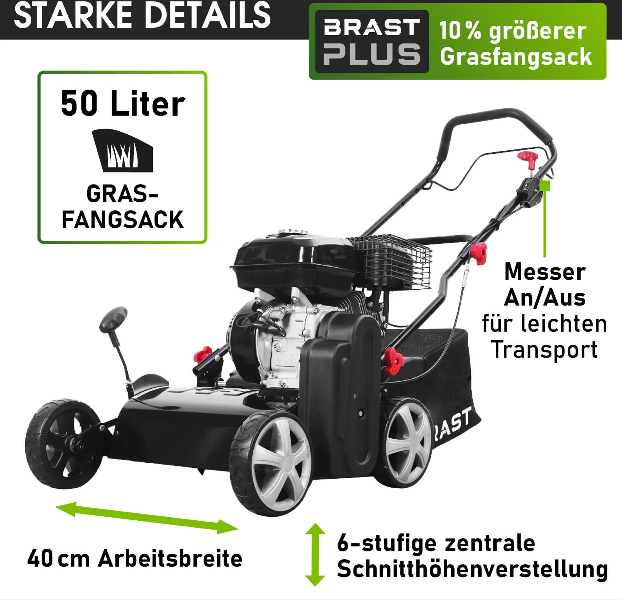 BRAST Benzin Vertikutierer 40212s – Bild 5