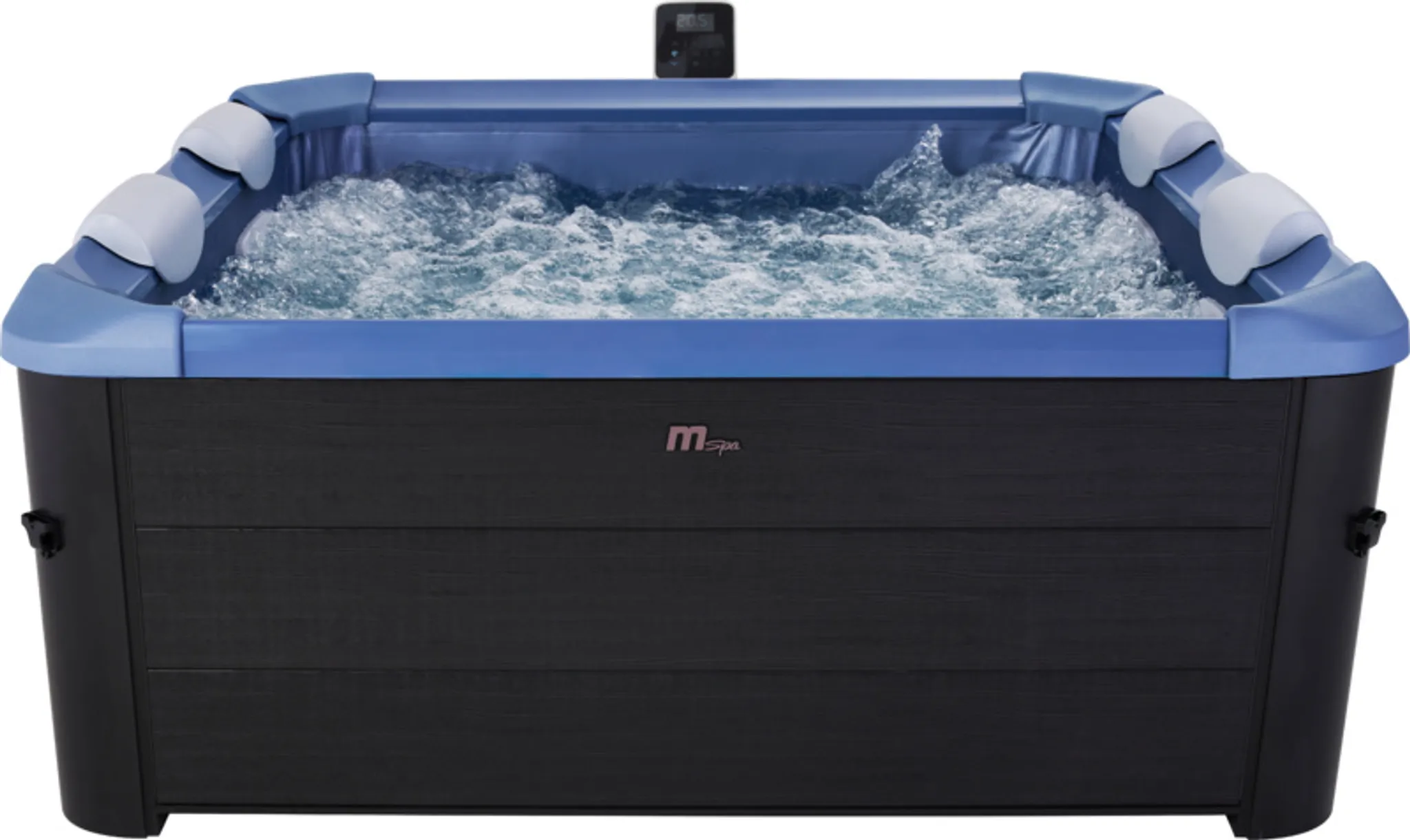 MSpa Whirlpool OSLO Sapphire NEUSTES Modell inkl. LED / WiFi / UVC / 120 Luftdüsen / 8 Hydromassagedüsen / Outdoor Pool Indoor Pool / 160x160x65 cm – Bild 8