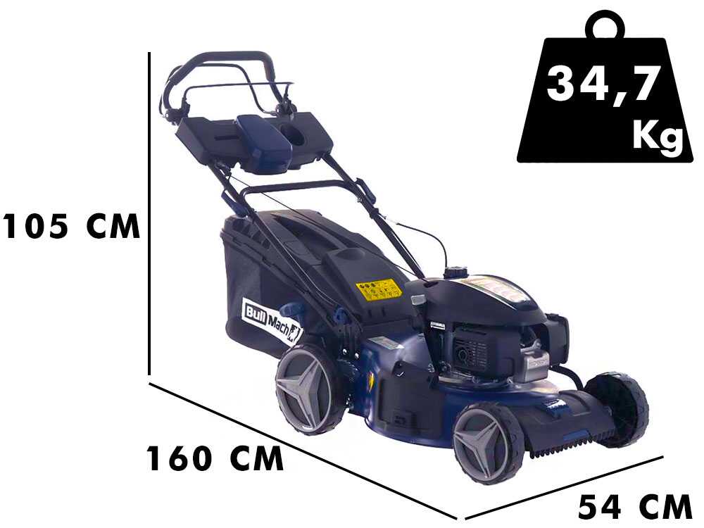 Benzin- Rasenmäher mit Radantrieb BullMach ACHILLE - 51 H - 4 in 1 -  Motor Honda GCVx200