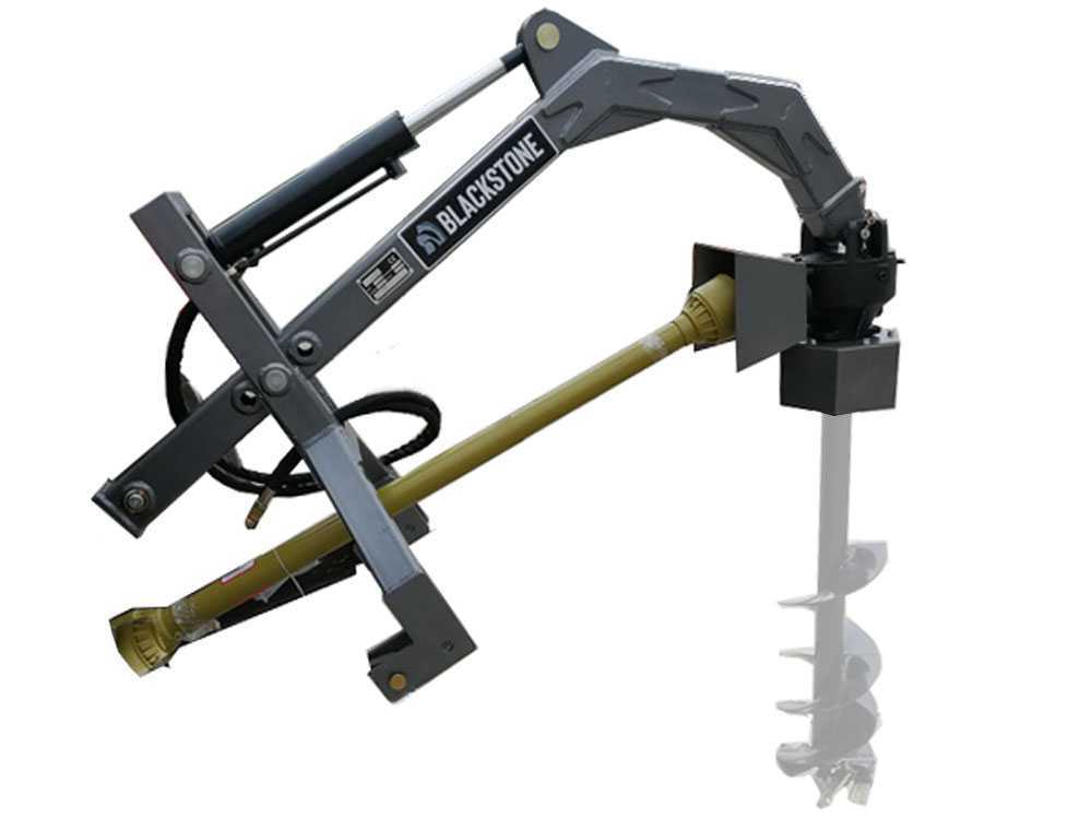 BlackStone BHD500 HR - Erdbohrer für Traktor- mit Hydrauliksystem - großes Getriebe aus Gusseisen - BOHRSPITZE NICHT ENTHALTEN