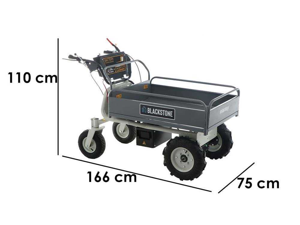 BlackStone BS-CAR 500 E-F - Akku-Schubkarre - Akku 48V/25Ah