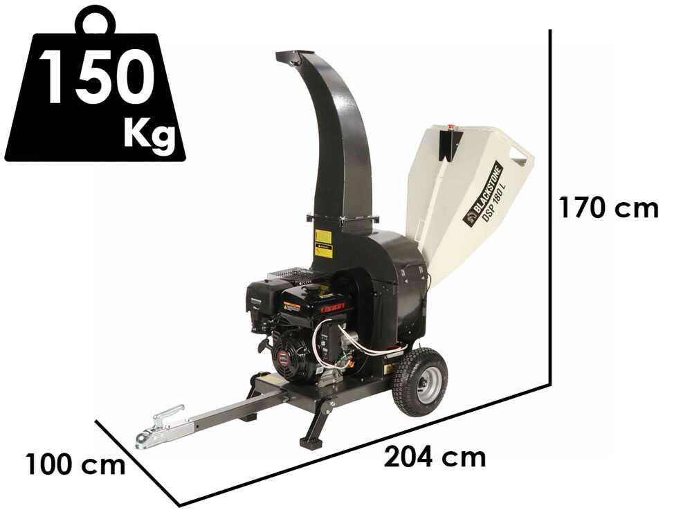 BlackStone DSP 180 L - Benzin Häcksler mit Loncin Benzinmotor 420ccm