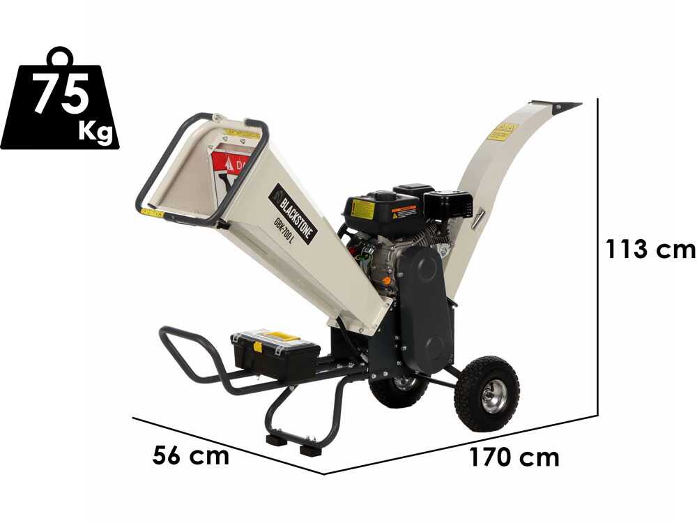 BlackStone GBK-700 L - Profi Benzin Häcksler , Motor Loncin 7 PS