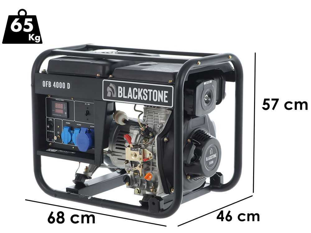 Blackstone OFB 4000 D - Diesel-Stromerzeuger mit AVR-Regelung 3.1 kW - Dauerleistung 2.8 kW - 230V