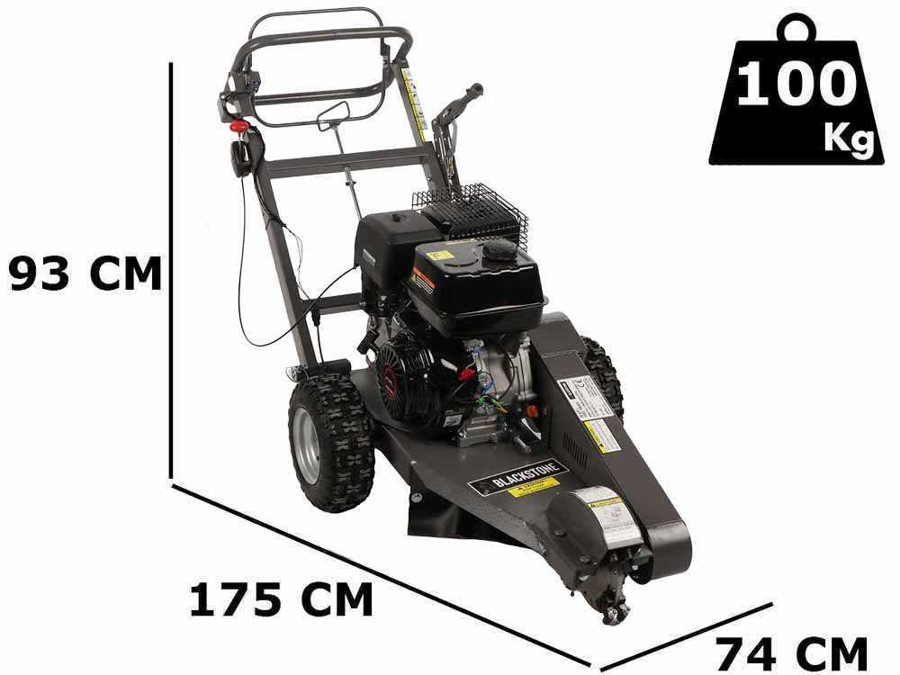 BlackStone SG 420 L - Baumstumpffräse - Loncin-Motor 420ccm - Schneidegerät mit 8 Wolframkarbidhämmern