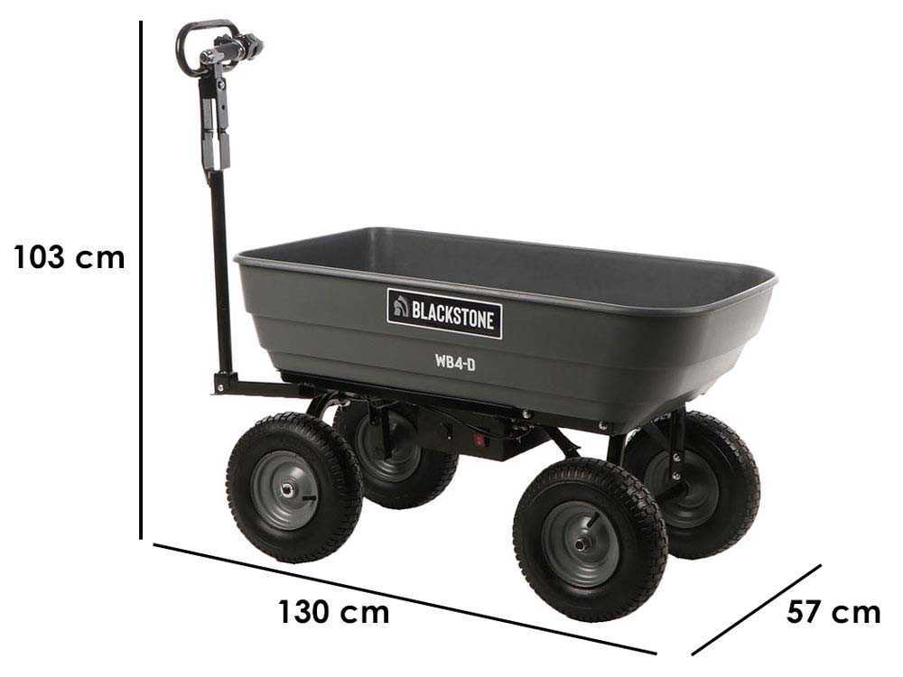 BlackStone WB4-D - Akku-Schubkarre - mit Rädern - 24V/12Ah Akku