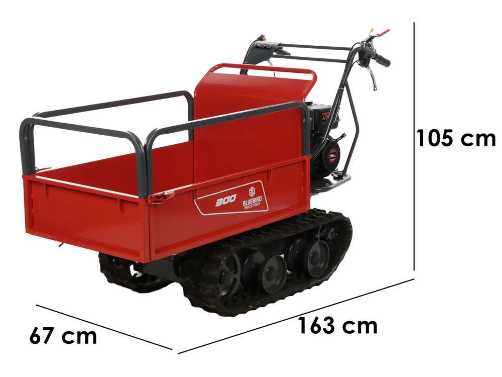 Blue Bird Carrier 300 - Schubkarre mit ausziehbarer Mulde - 300 kg Tragfähigheit