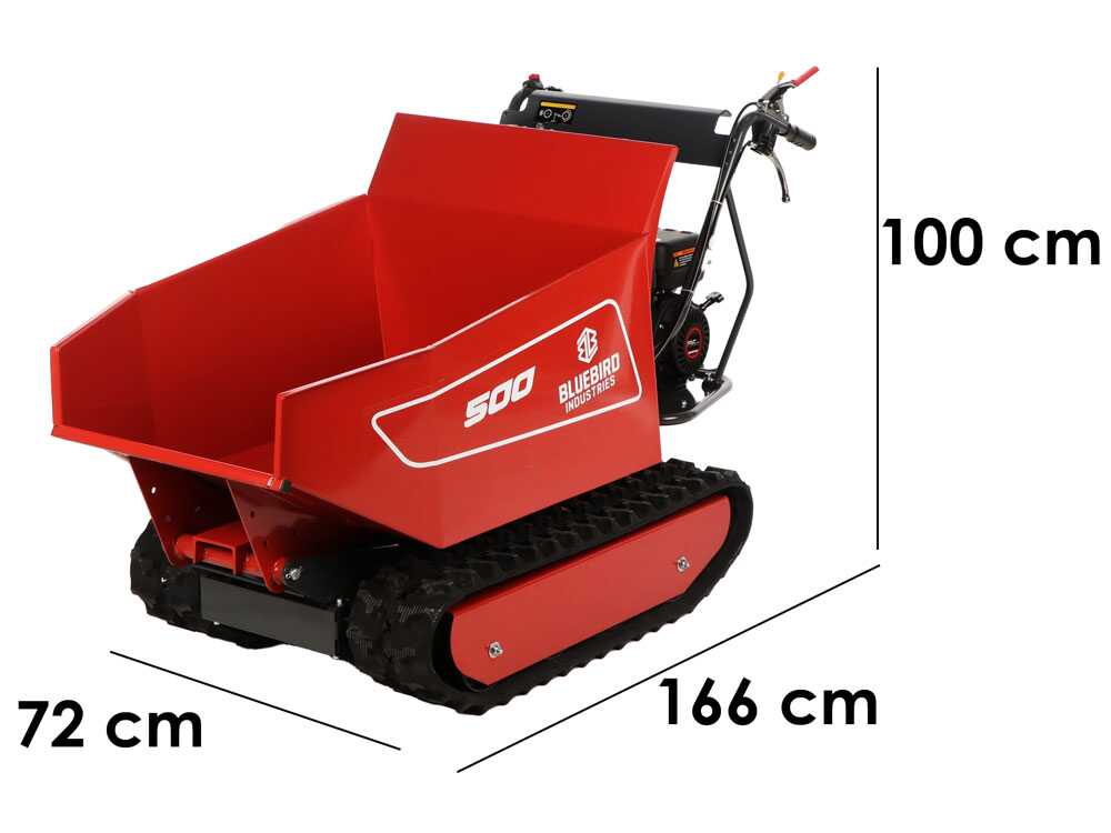 Blue Bird Carrier 500 DH Raupendumber mit hydraulischer Dumper Mulde - Tragfähigkeit 500Kg