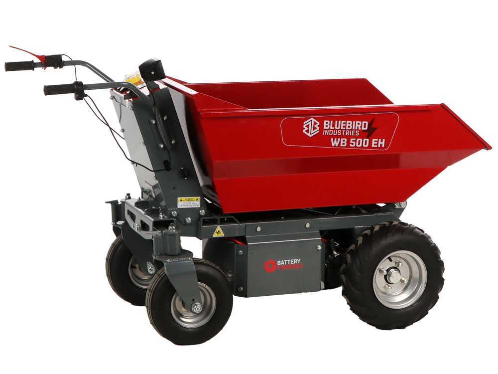 Blue Bird WB 500EH - Akku-Schubkarre - 48 V 32 Ah - Dumper-Mulde mit hydraulischem Kippsystem – Bild 4