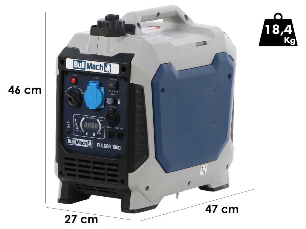 BullMach Fulgor 1800 - Inverter Stromerzeuger 2 kW - Dauerleistung 1,8 kW - 230V