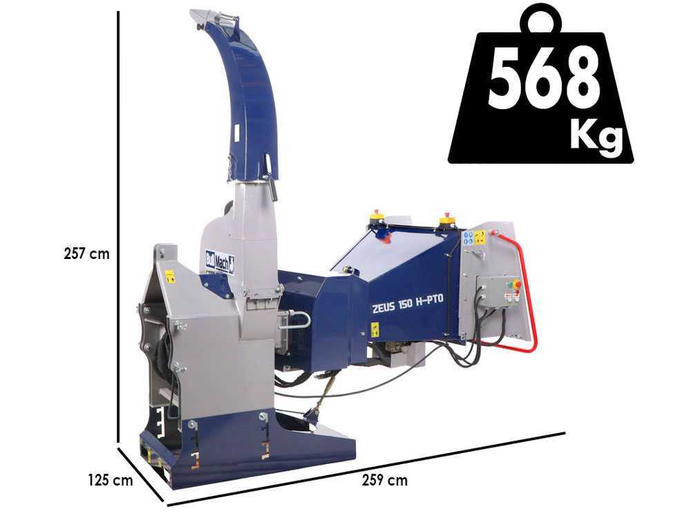 BullMach ZEUS 150 H-PTO - Häcksler für Traktoren - mit hydraulischen Walzen