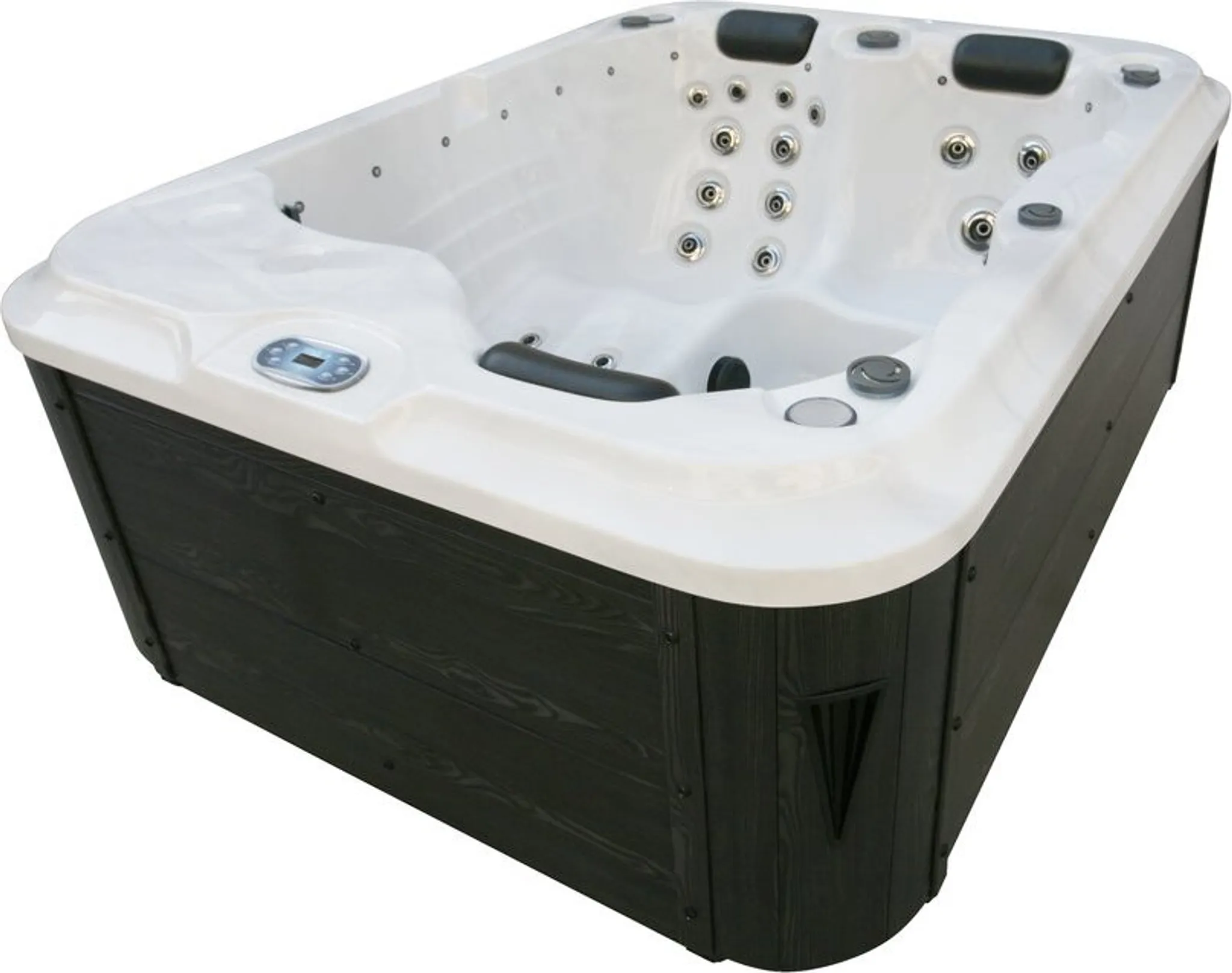 Outdoorwhirlpool FIJI Sterling Silver inkl. Abdeckung - 210 x 160 x 80cm