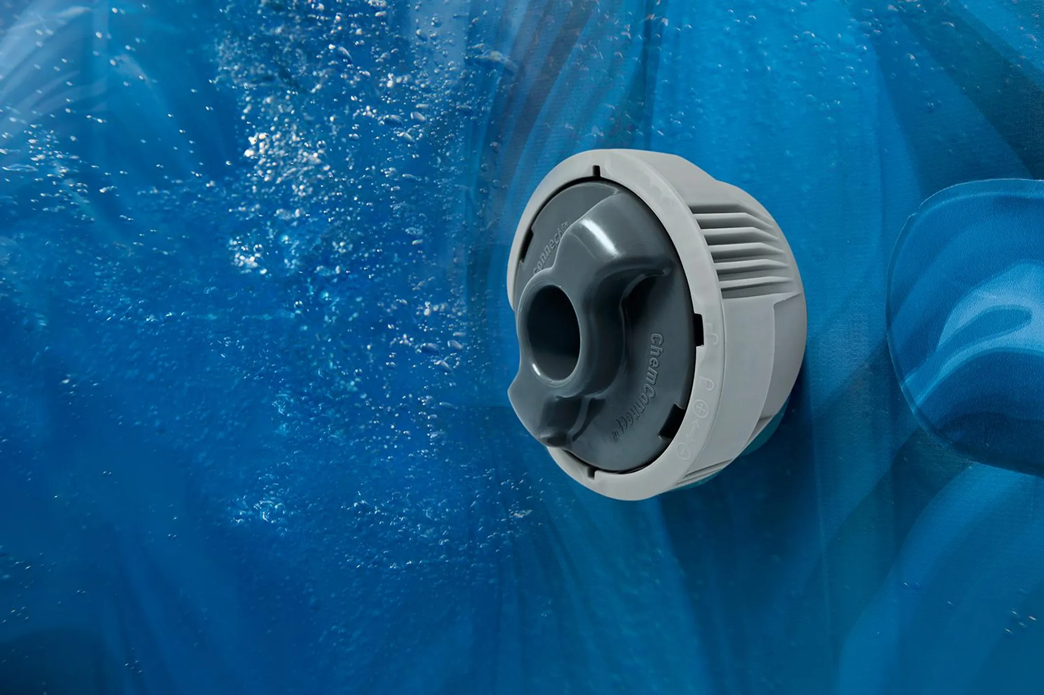 Bestway® LAY-Z-SPA® Energiespar-Whirlpool Santorini Hydrojet Pro™ mit App-Steuerung, für 7 Personen Ø 216 x 80 cm, Graphit – Bild 10