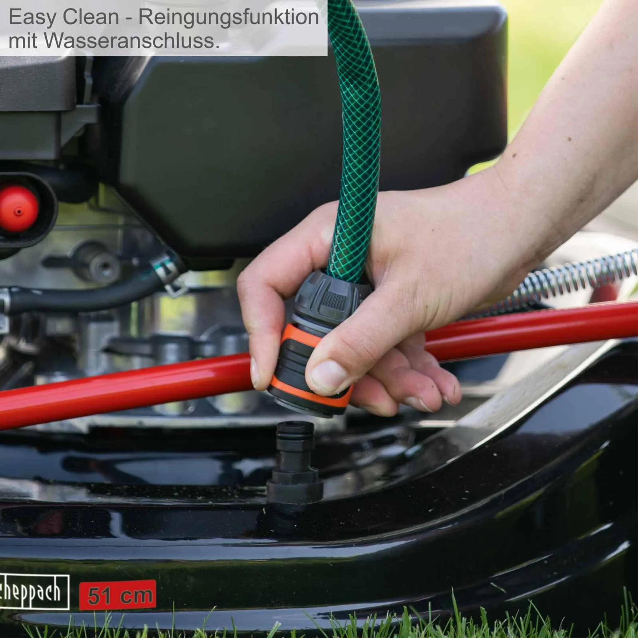 Scheppach Benzin Rasenmäher MS175-51 - 5,4 PS | 51cm Schnittbreite | Radantrieb | inkl. Motoröl – Bild 7