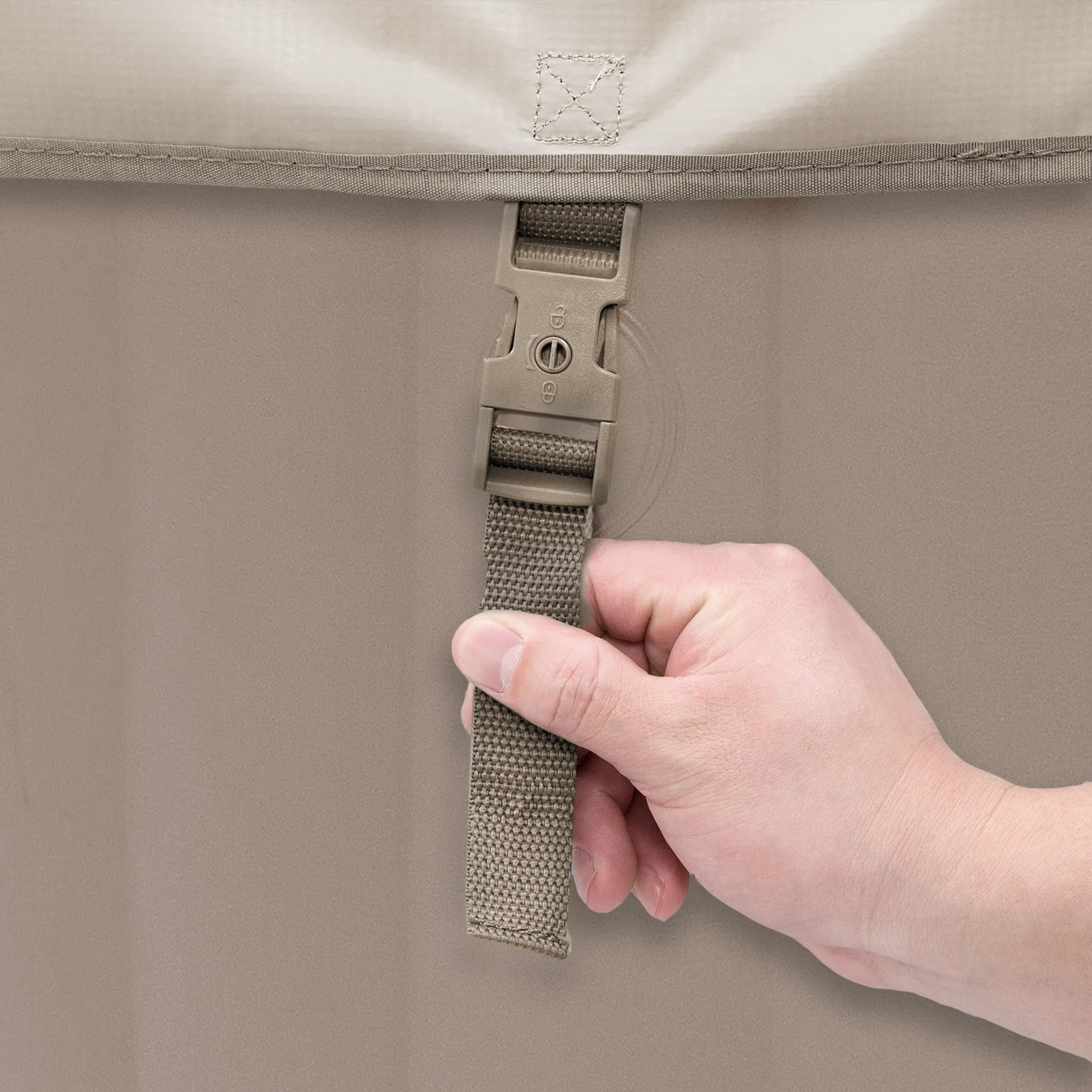 HOME DELUXE - Outdoor Whirlpool - SPLASH - Farbe: Beige - ⌀ 208 cm, Höhe 65 cm, 130 Luftdüsen - inkl. Abdeckung, Reparaturset, Filterset I Außen Whirlpool Spa für 6 Personen – Bild 5