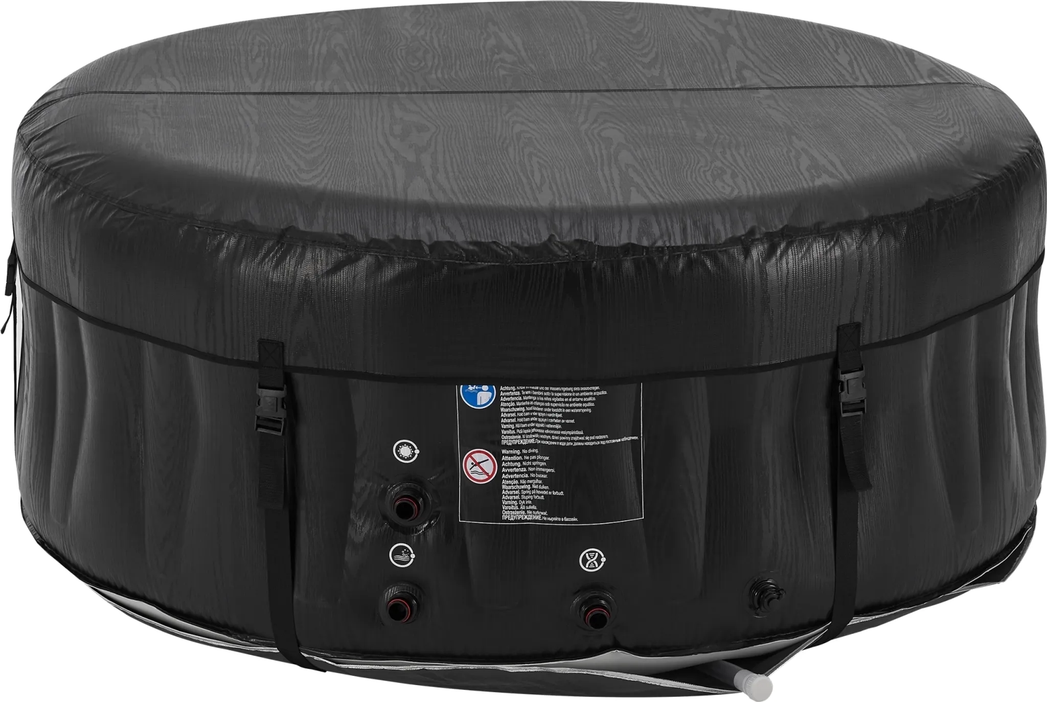 Outdoor Whirlpool aufblasbar ‘Carbone’ für 3 Personen beheizt 165 x 70 cm Schwarz – Bild 6