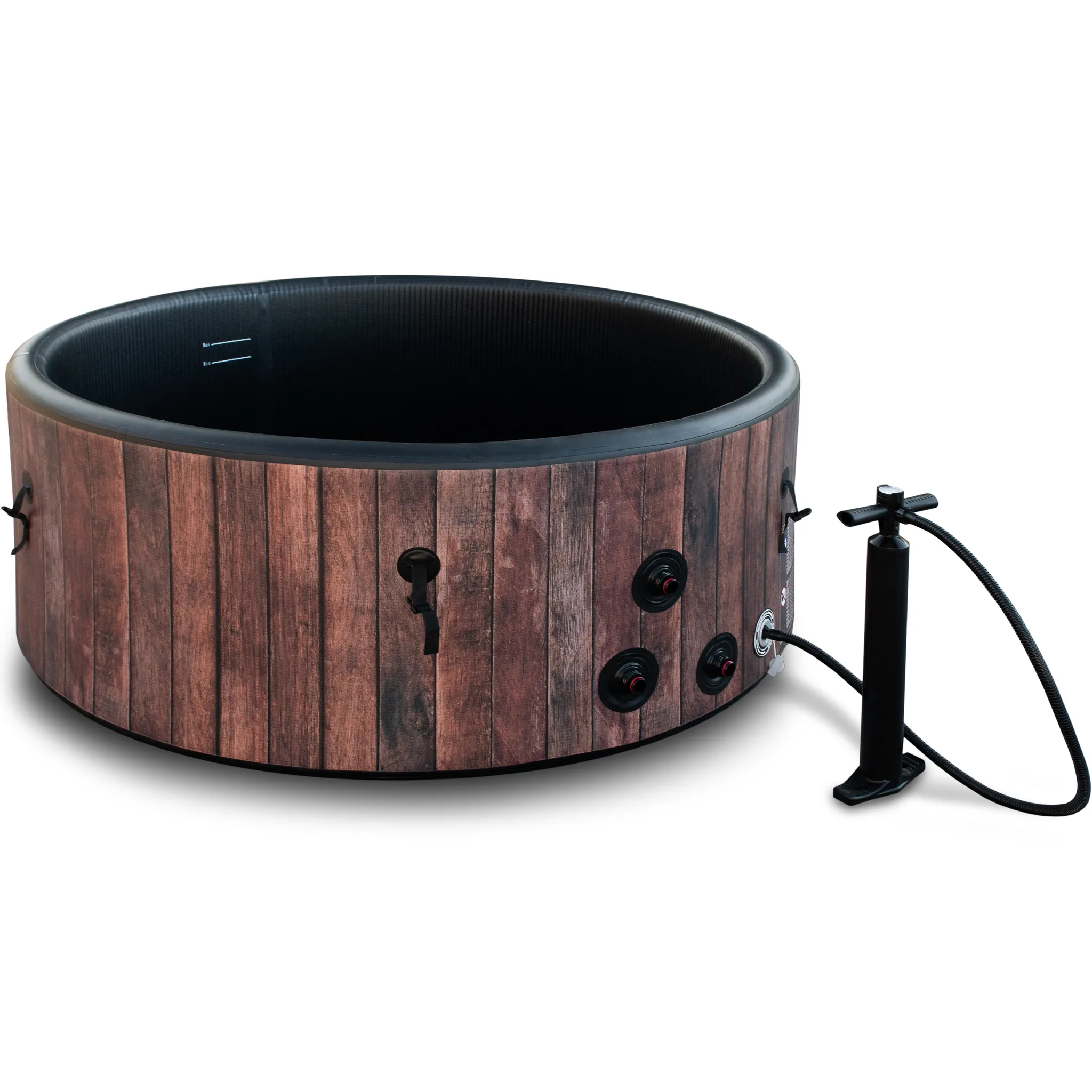 COIL Whirlpool SPA Aufblasbar, Schwimmbad mit Hydromassage, extra dünn, In- & Outdoor, 6 Personen, 175 cm, RUSTICAL – Bild 4