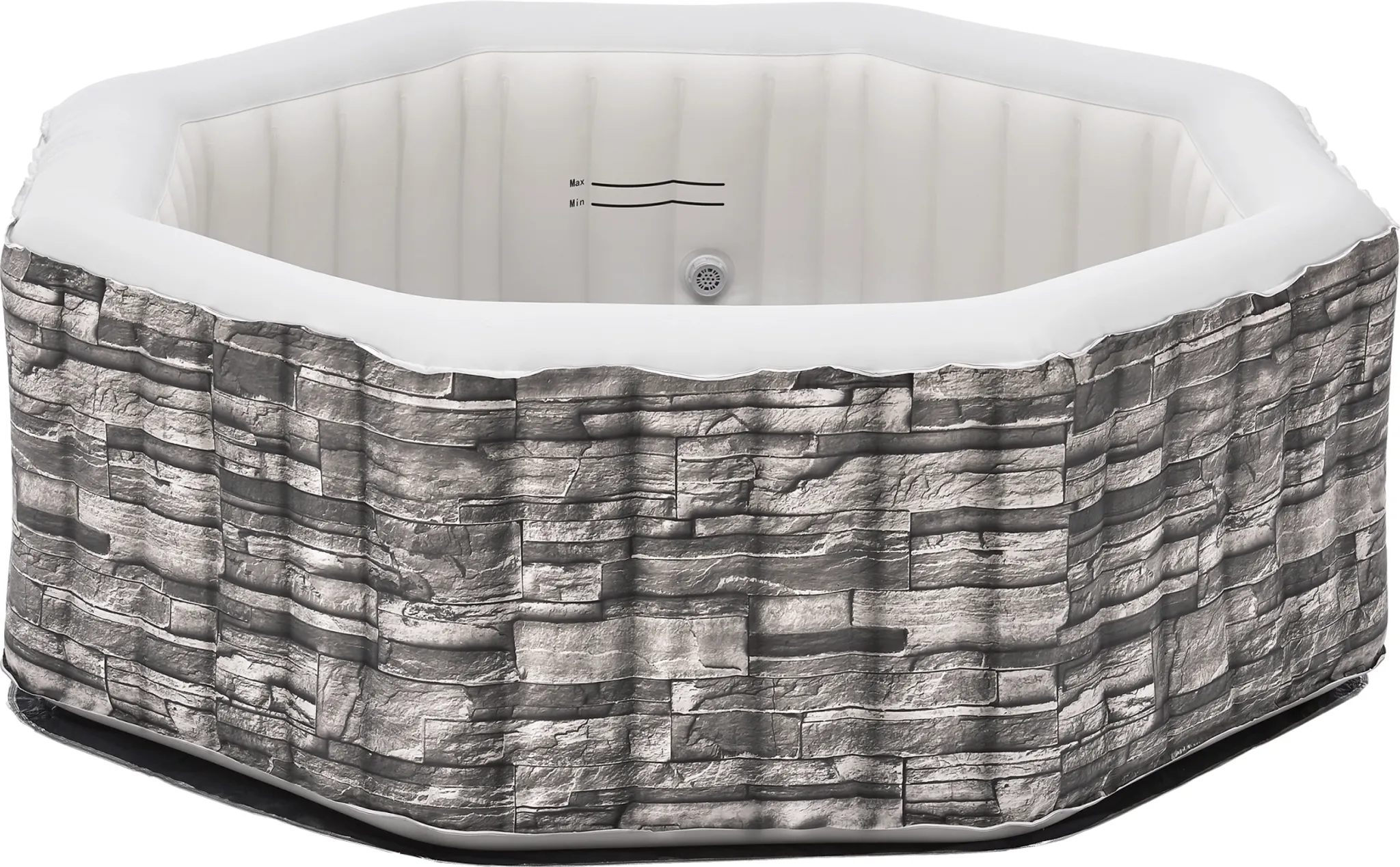 Outdoor Whirlpool aufblasbar ‘Carosino’ für 5 Personen beheizt 195 x 70 cm Steinoptik – Bild 5