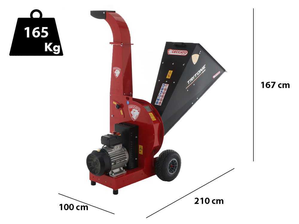 Ceccato Tritone Big - Profi Häcksler 400V - mit Messerscheibe und Hämmern