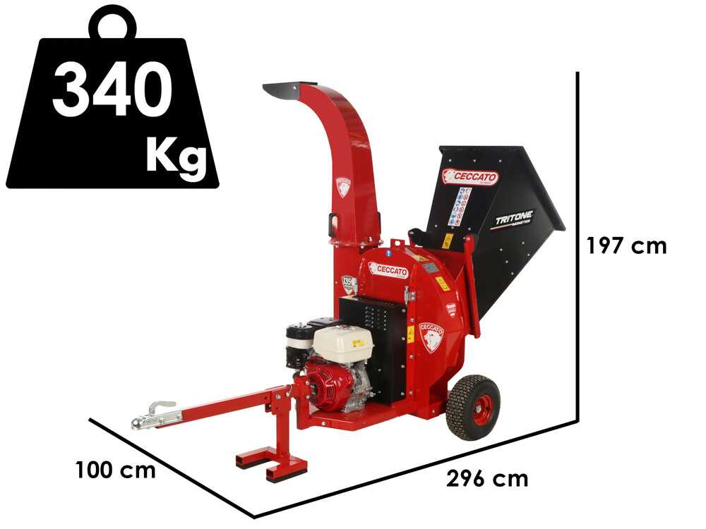 Ceccato Tritone Monster - Benzin-Häcksler mit Anhängerkupplung - Motor Honda GX390
