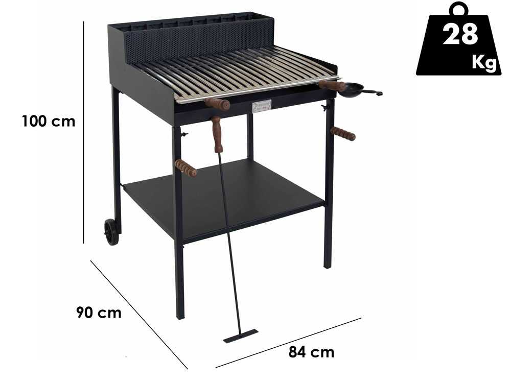 Cruccolini Belvedere Maxi - Handgefertigter Grill aus Eisen für Holz und Kohle
