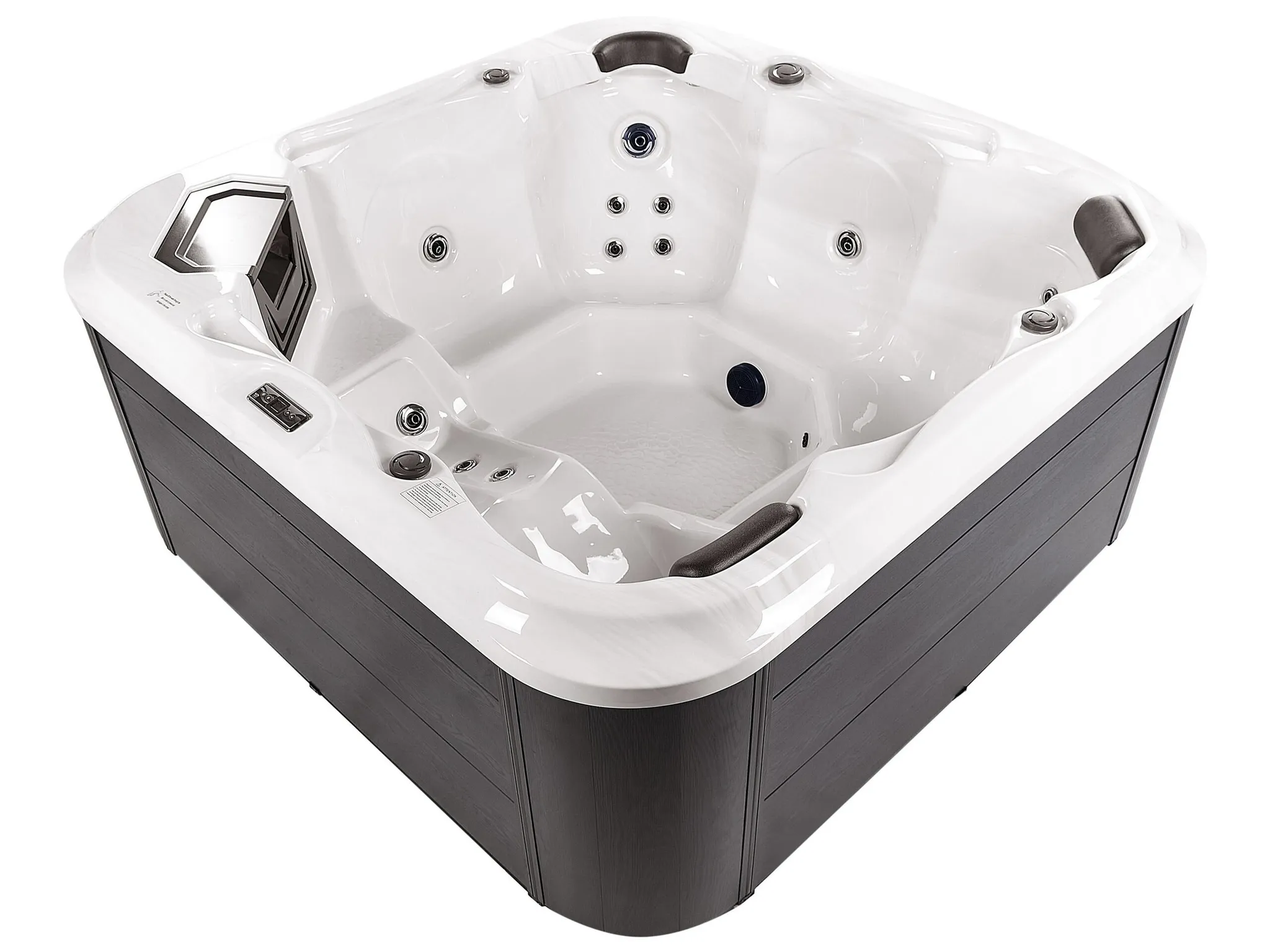 BELIANI Outdoor Spa Weiß 28 Jetstream Düsen aus Sanitäracryl Jacuzzi Freistehend Groß Quadratisch 210 x 210 cm Modernes Design – Bild 8