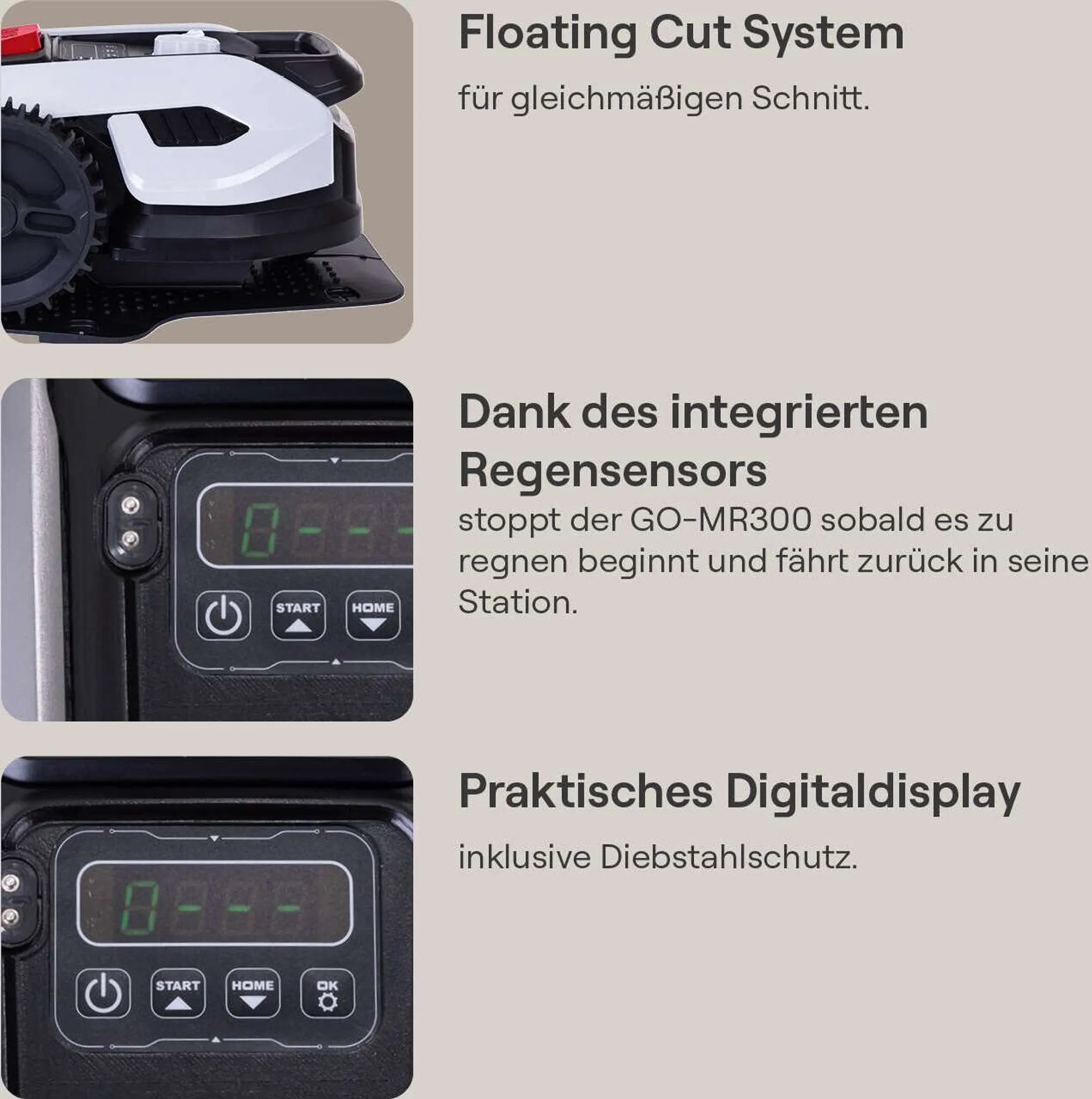 Scheppach GO-MR300, Rasenmähroboter, 300 m², 16 cm, 2 cm, 5 cm, 3000 RPM – Bild 5