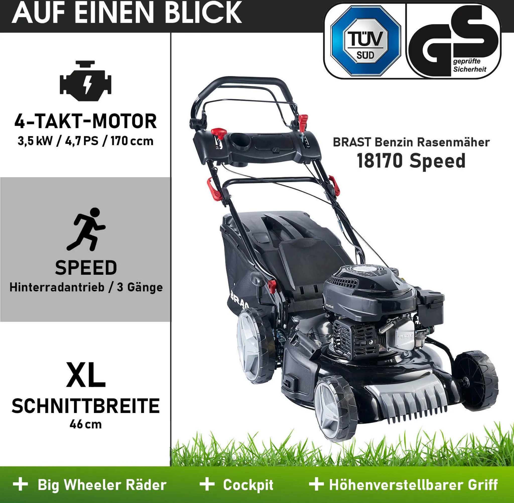 BRAST Benzin Rasenmäher 18170 SPEED – Bild 7