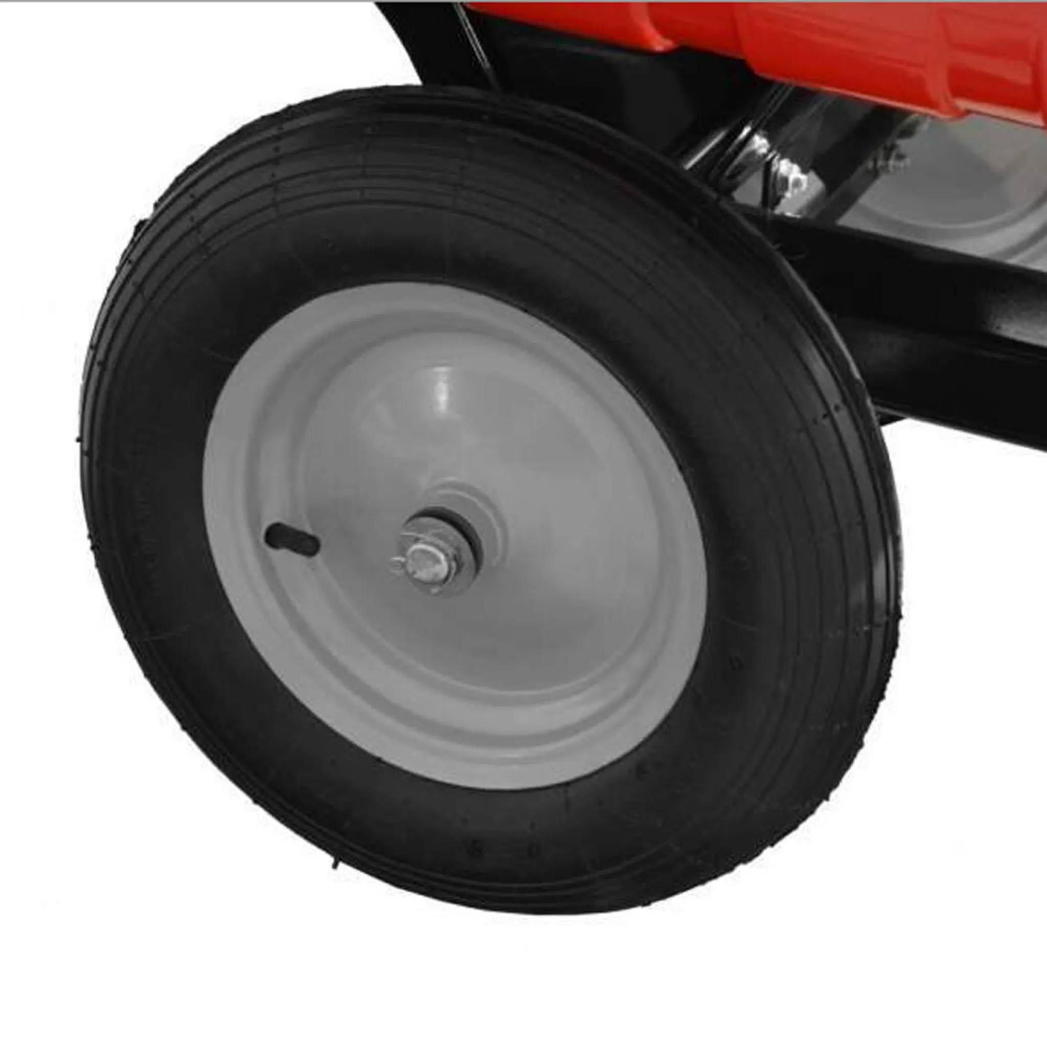 HECHT 53080 Anhänger | mit Kippfunktion | 300 kg | Tragkraft | 360°-Bugrad | Rasentraktor kompatibel – Bild 4