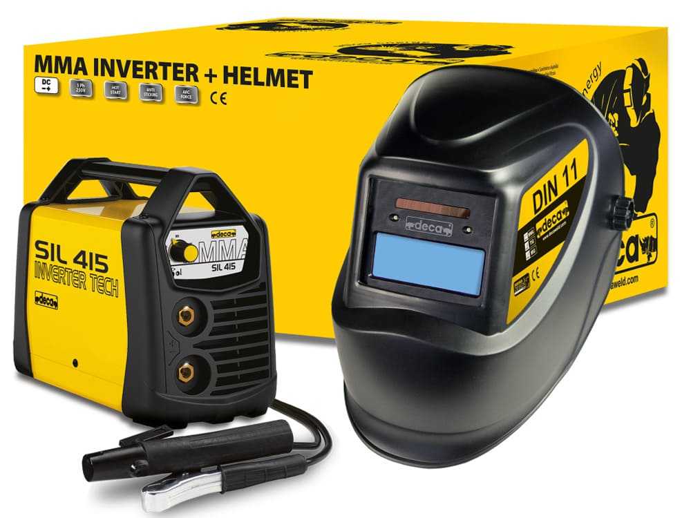Deca SIL 415 - Inverter Schweißgerät (MMA/WIG) + Schutzmaske, Gleichstrom (DC)