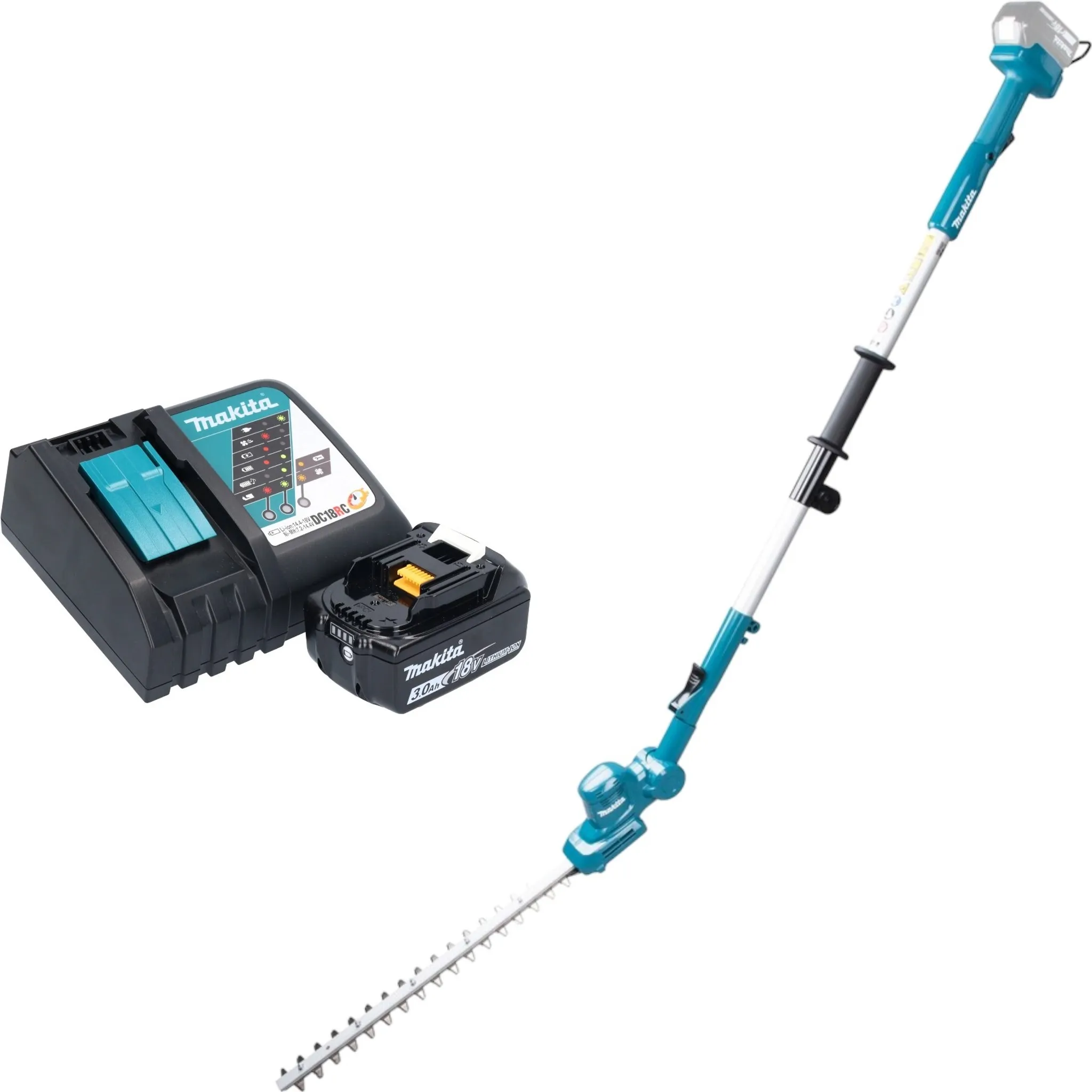 Makita DUN 461 WRF Akku Heckenschneider 18 V 46 cm + 1x Akku 3,0 Ah + Ladegerät