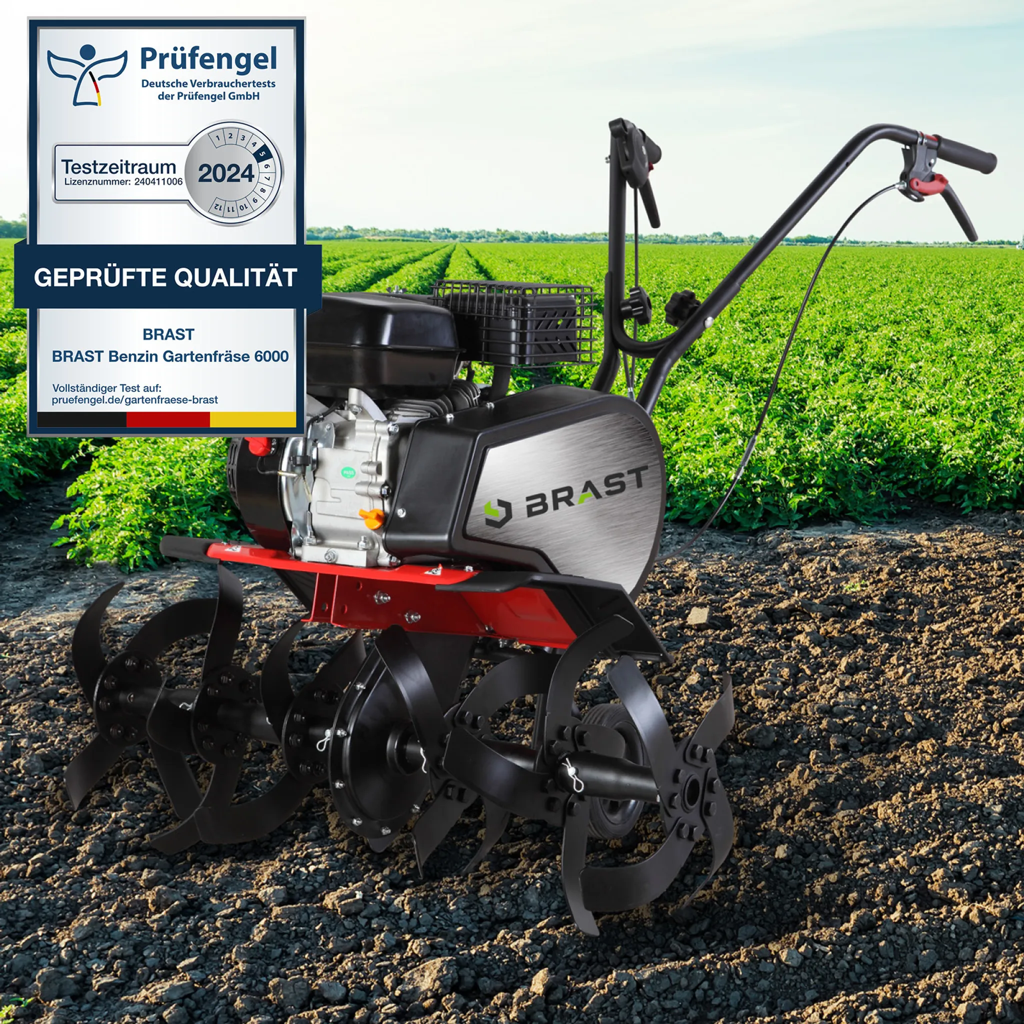 BRAST Benzin Gartenfräse 6000