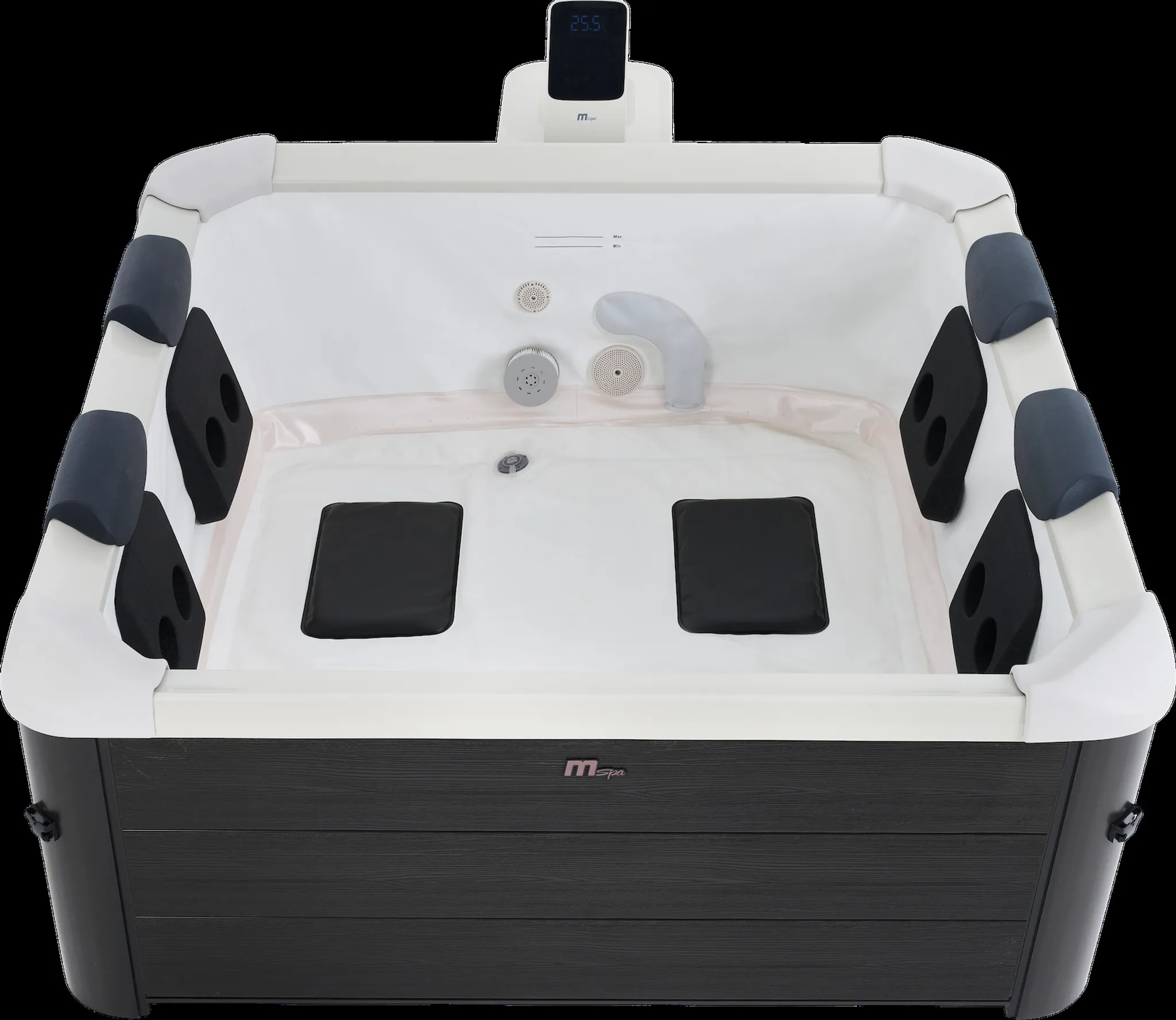 MSPA 6 Personen Whirlpool Outdoor Pool OSLO NEUSTES Modell inkl. MSPA App, LED,UVC - Hydromassage - ganzjährig nutzbar - inkl. Zubehör-160x160x65 – Bild 7