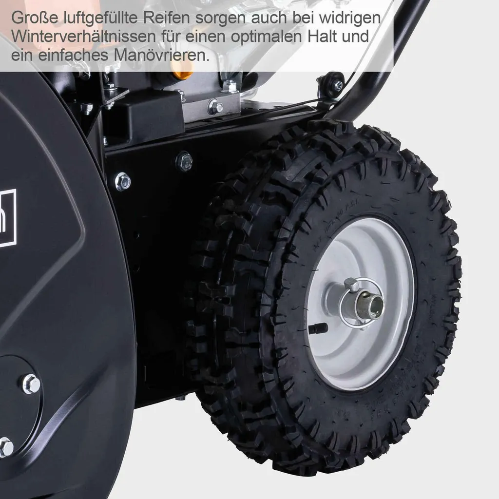 Scheppach Benzin-Schneefräse ST570 | 4-Takt-Benzinmotor mit 4,1 kW / 5,6 PS | 57cm Breite / 53,5 cm Höhe | 6 m Wurfweite | Radantrieb | 8 Gänge – Bild 10