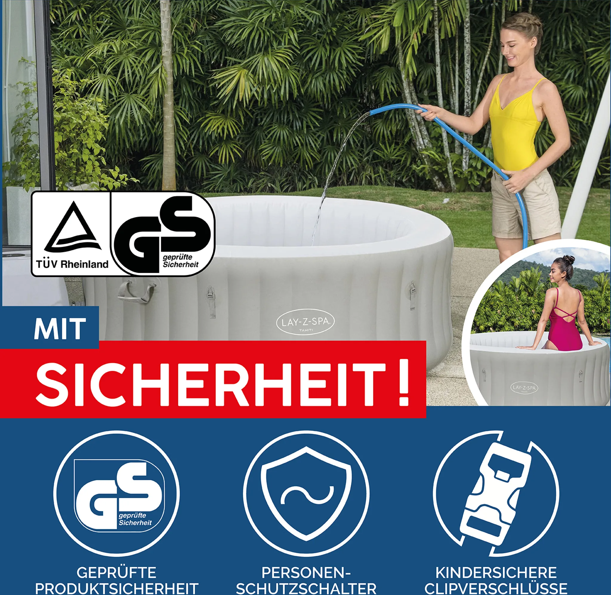 Bestway® LAY-Z-SPA® Whirlpool Tahiti AirJet™ Ø 180 x 66 cm, rund – Bild 7