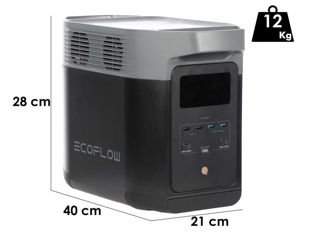 EcoFlow Delta 2 - Tragbare Powerstation - 1800W - 1024 Wh/51.2V
